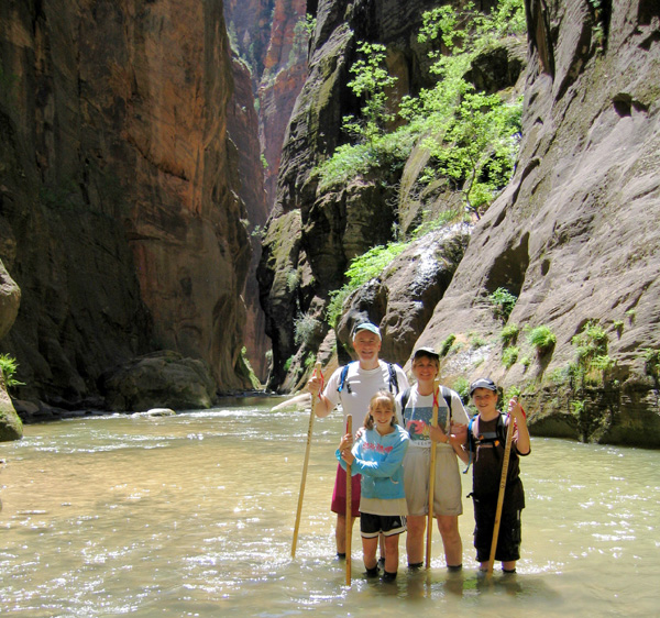 Mark Roberts with his family