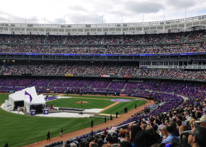 NYU graduation at Yankee Stadium