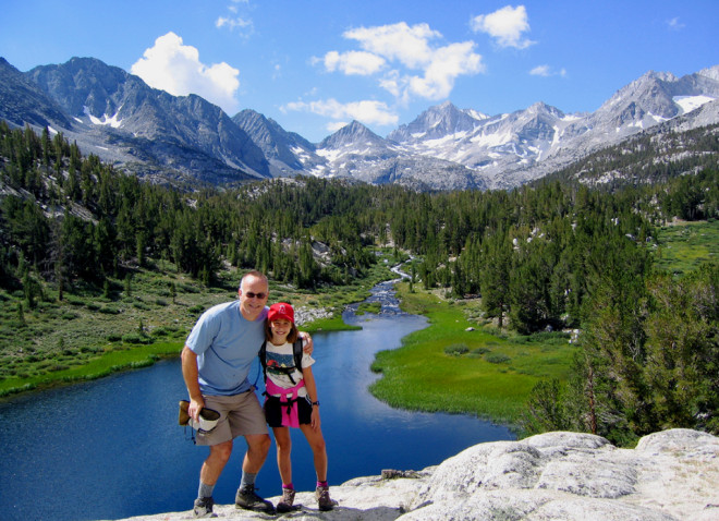 Joyful Kara with her dad, Mark