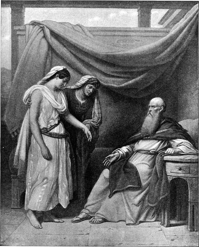 Abraham, Sarah and Hagar, imagined here in a Bible illustration from 1897.