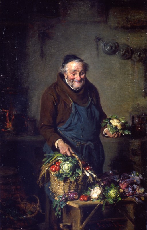 Painting "Monk in the Kitchen" 1880 by Hermann Kern