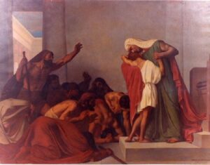 "Joseph Recognized by His Brothers" by Léon Pierre Urbain Bourgeois