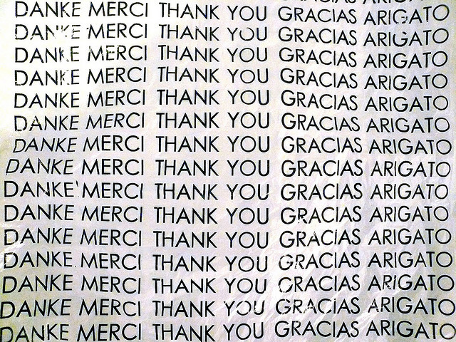 Thank you in five languages