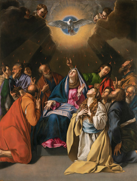 Pentecostés by Juan Bautista Mayno, ca. 1615-1620. Public Domain.