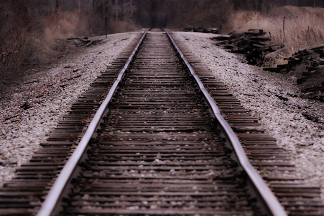 Train tracks.