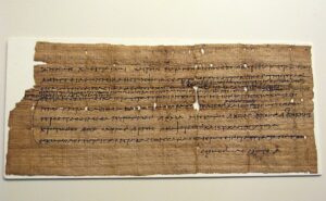 An ancient Greek papyrus