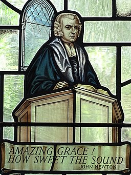 Stained glass image of John Newton