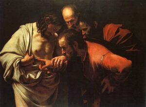 A Incredulidade de São Tomás de Caravaggio (1601-1602) 