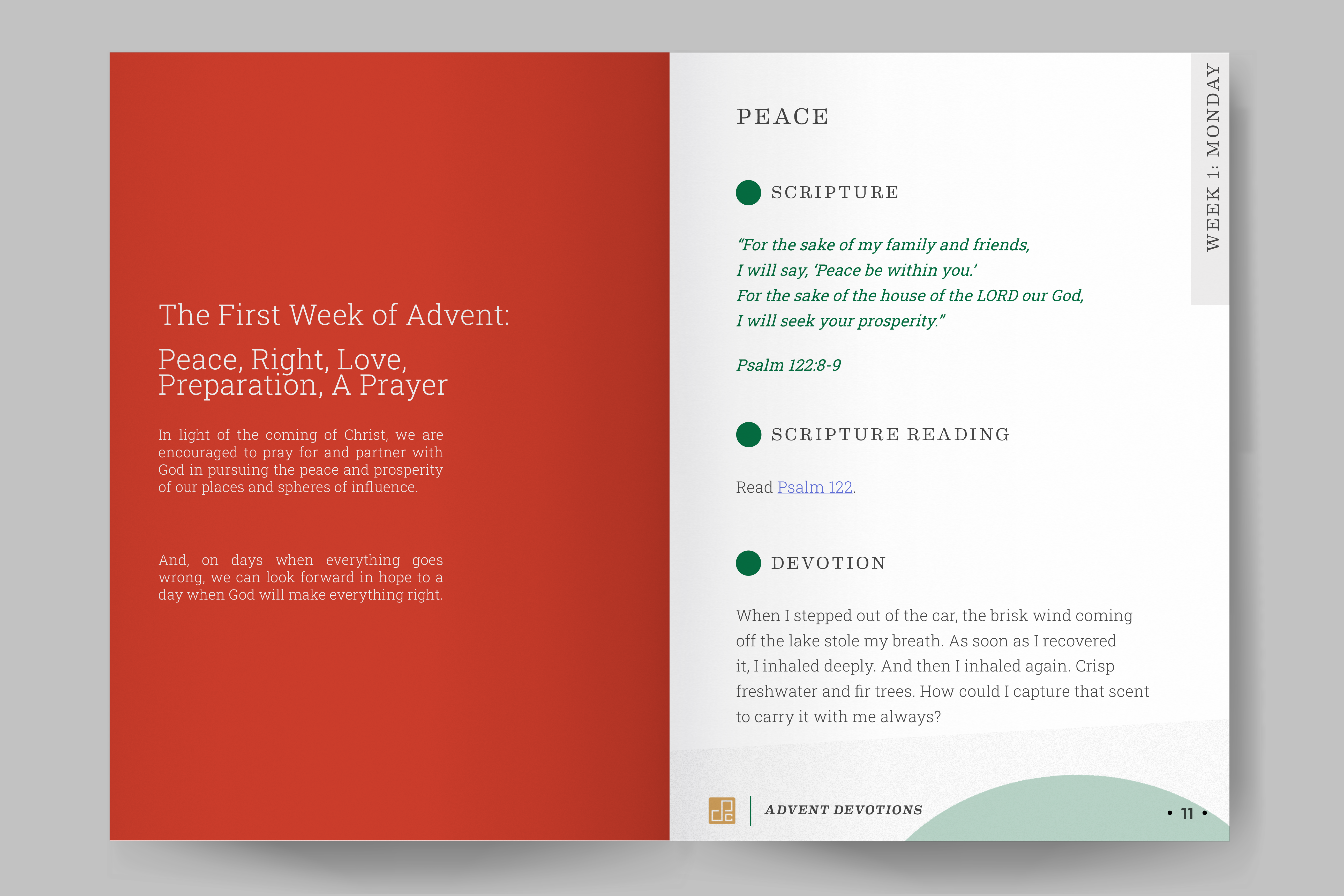 Advent devotions inside pages