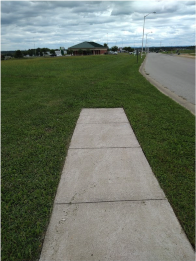 Sidewalk leading nowhere