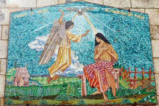 A mosaic of the Annunciation