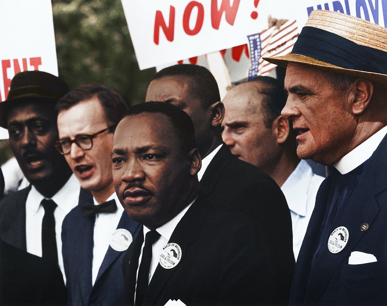 Civil Rights March on Washington, D.C. [Dr. Martin Luther King, Jr. and Mathew Ahmann in a crowd.], 8/28/1963