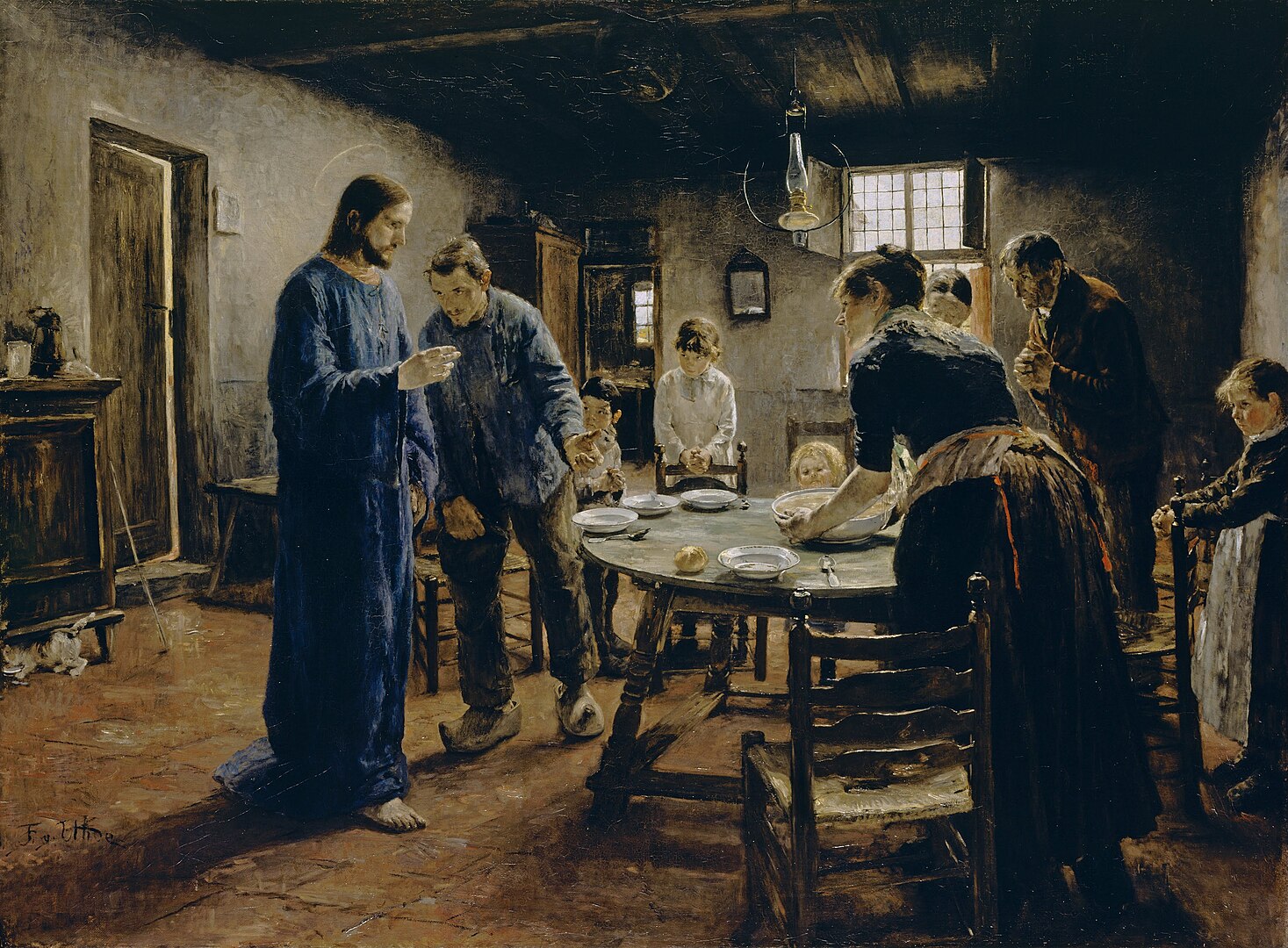 Grace before the Meal, by Fritz von Uhde, 1885
